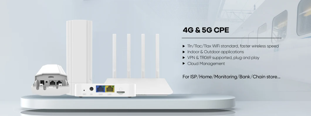 Wi-Fi6 5g CPE with External Antenna, 5g Router with SIM Card Slot, Plug and Play