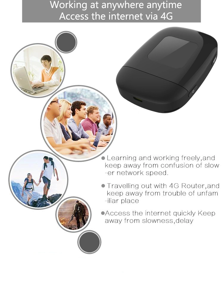 Sunhans 4G LTE Pocket Hotspot Mifi B42 B43 Wireless Network Router with Gdm7243A Chipset More Stable WiFi Router