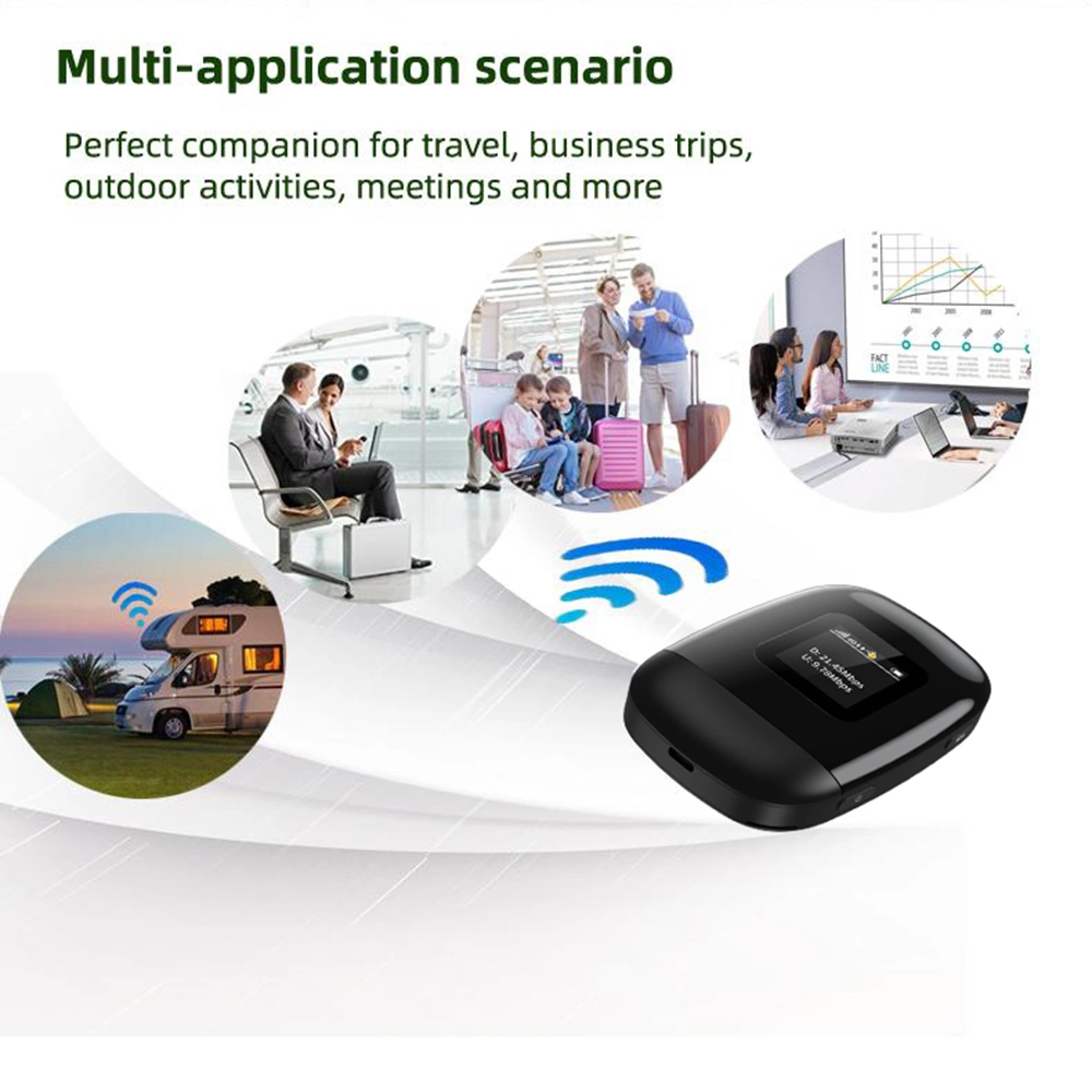 Pocket 3G 4G LTE Wireless Hotspot Mifi 2.4G&5g Cat12 Portable WiFi Router for 10 Device with 4000mAh Battery Bank